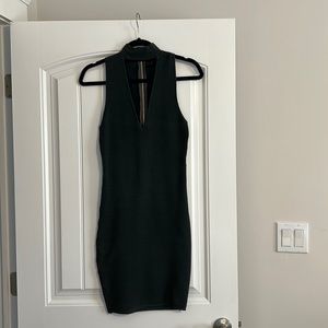 Gray choker neck dress!